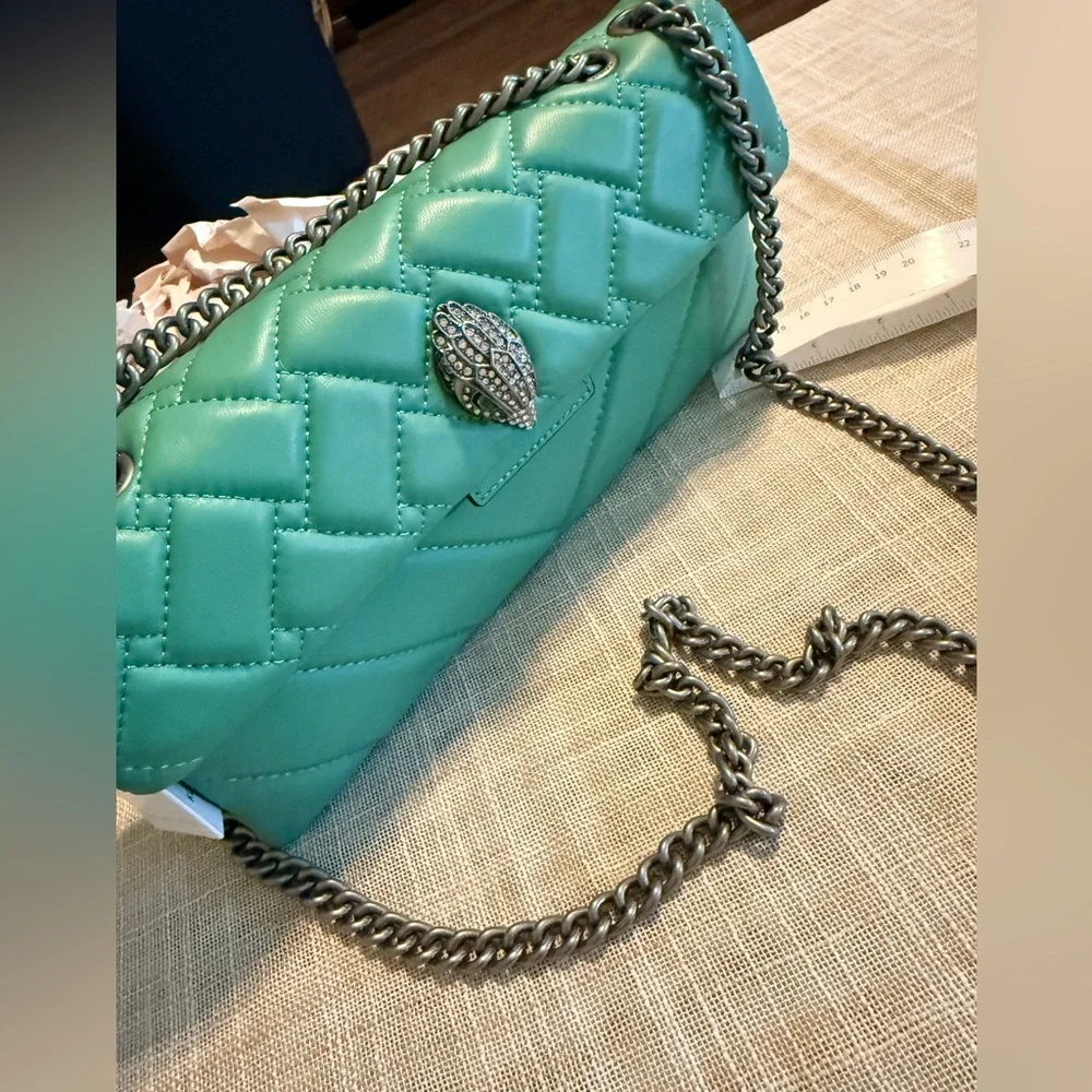 New - Kurt Geiger pale green Kensington long Shoulder/Crossbody Bag - Picture 1 of 15